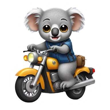 Koala on a motorcycle  sticker