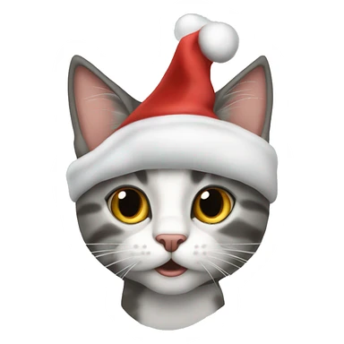 Katze mit weihnachtsklamottten sticker