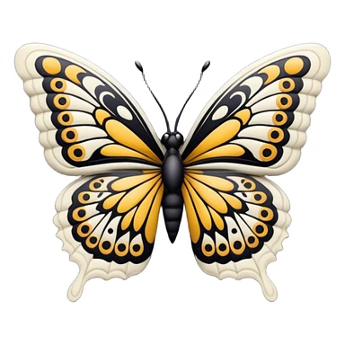 Butterfly black sticker