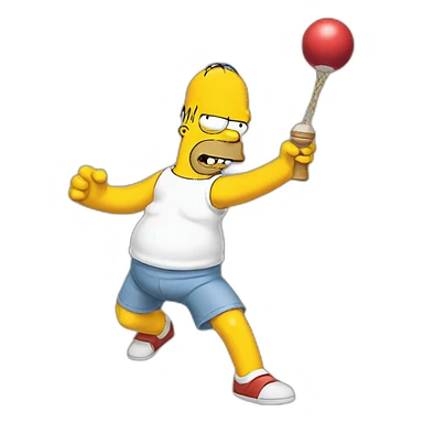 homer simpson playing kendama sticker