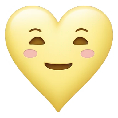 Pastel yellow heart sticker