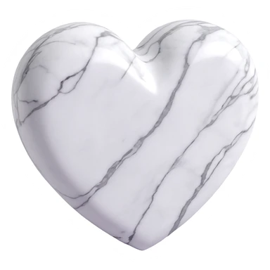 marble white heart sticker