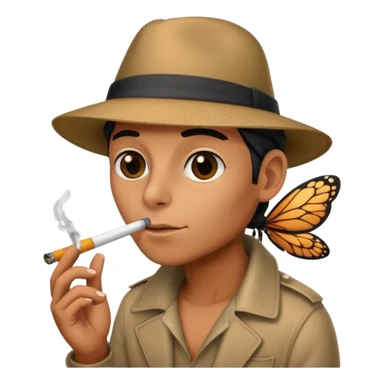 Bug smoking cigarette sticker