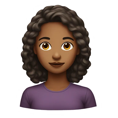 portrait of medium skinned girl sticker