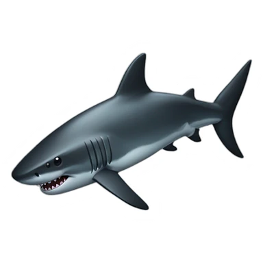 black predatory shark  sticker