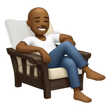Relaxing emoji sticker