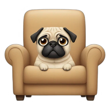 Pug watching movie alone sticker