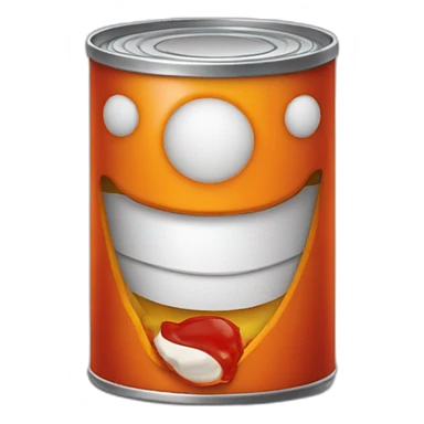 Orange Can of red chili peppers with sauce sticker