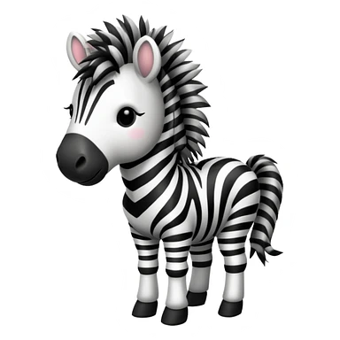 cute zebra with black and white stripes sticker