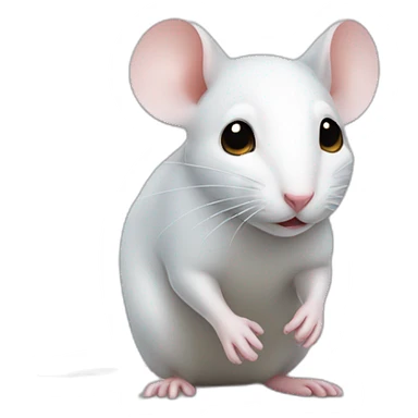 white mouse sticker