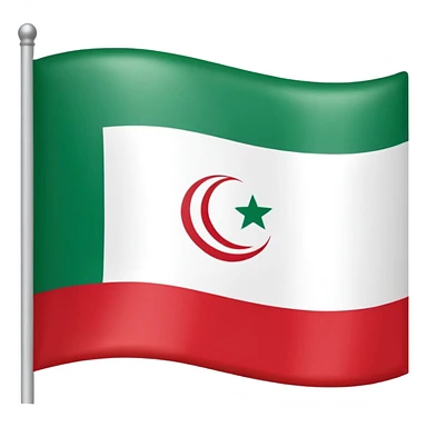 square iranian flag green white and red basic sticker