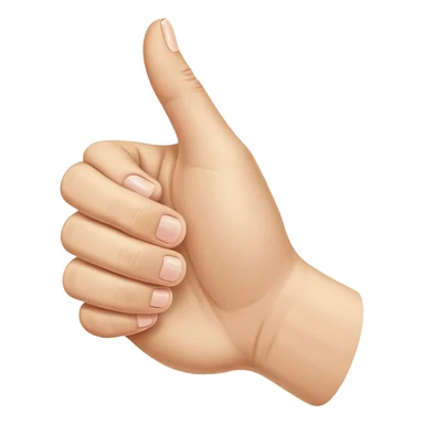 a hand with a sixth digit, which is a thumb on the outside of the pinky finger. It is making a thumbs up sign in both the up and down directions sticker