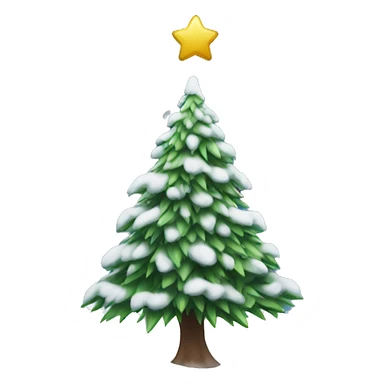 christmas tree in snow sticker