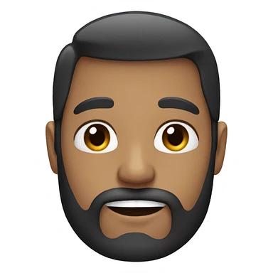 man with black beard and braces sticker