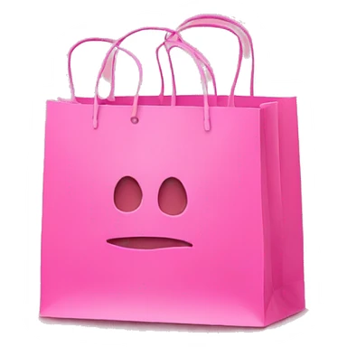 pink shopping bags sticker
