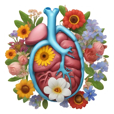 Anatomical with flowers sticker