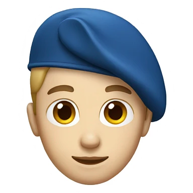 blue beret sticker