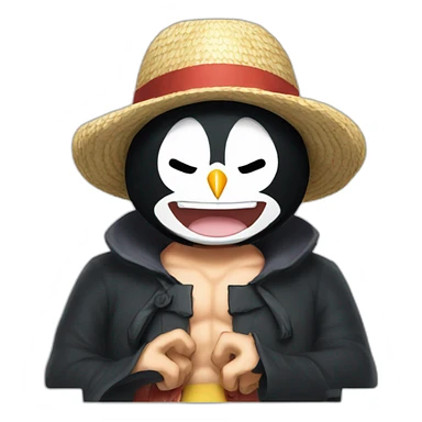 One Piece Luffy-Penguin sticker