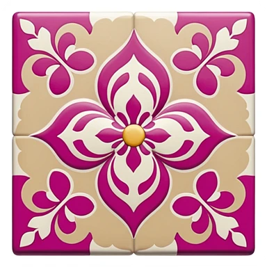 Pink white & beige Talavera sticker