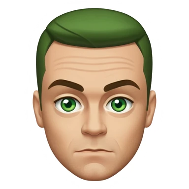 Robbie Williams with Green Eyes sticker
