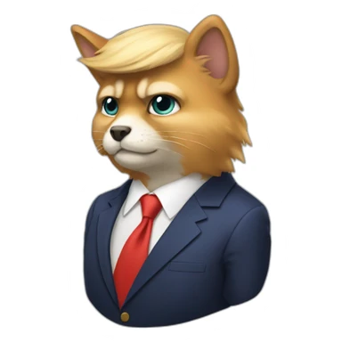 donald trump's fursona sticker