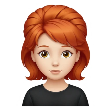 red girl kid with Bouffant sticker