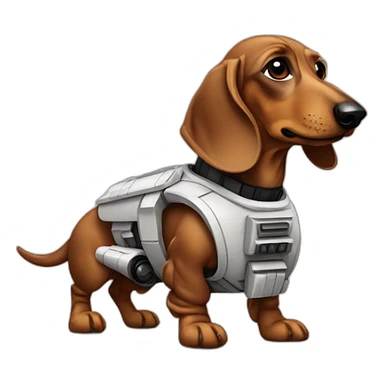 dachshund stormtrooper sticker