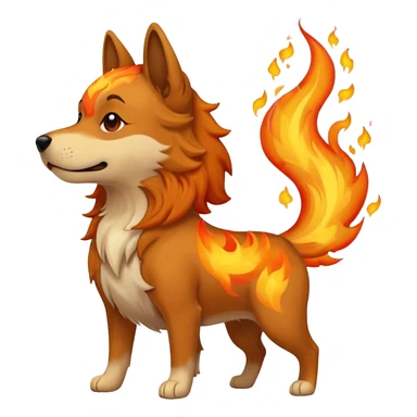 Dog that ate a fire-hot wing breathing fire sticker