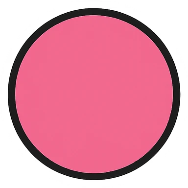 outlined icon of a pink circle sticker