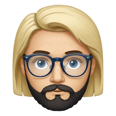 Quiero a un profesor de inglés que sea blanco con el pelo negro y corto que tenga barba pero no muy larga que tenga gafas con los ojos negros que esté fuerte y que al lado tenga a una chica rubia con los ojos azules y guapa sticker