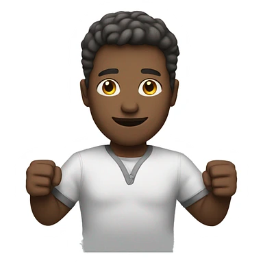 white man holding his arms out  sticker