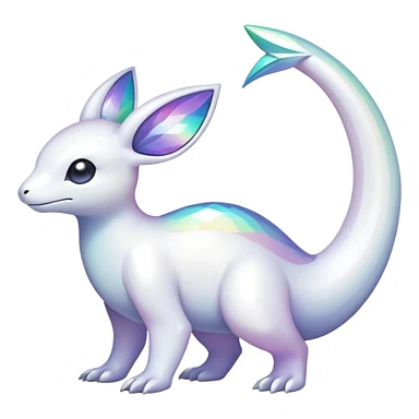  Iridescent white pale fakemon-creature  sticker