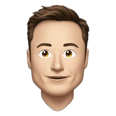 Elon Musk inside a Tesla sticker