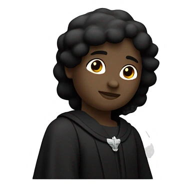 Ascension angel total black minimal style sticker