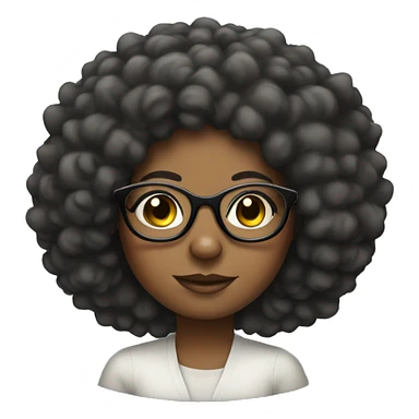 A Afro Girl With Glases sticker