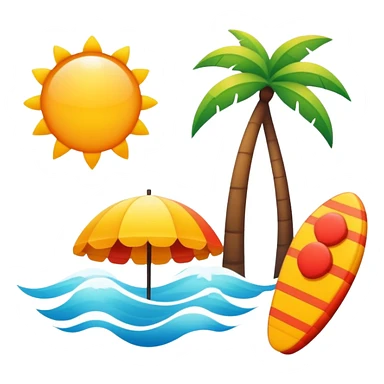 create sophisticated icon for summer news sticker