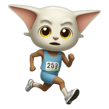 grogu running a marathon sticker
