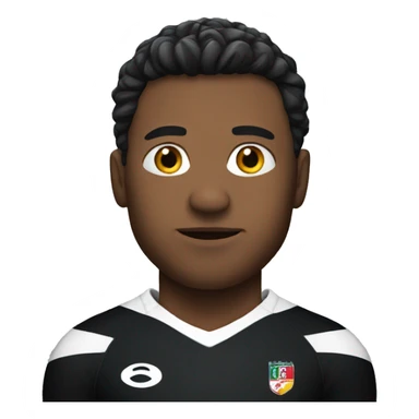 Rugby player in black jersey sticker