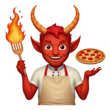 Devil Pizza baker sticker