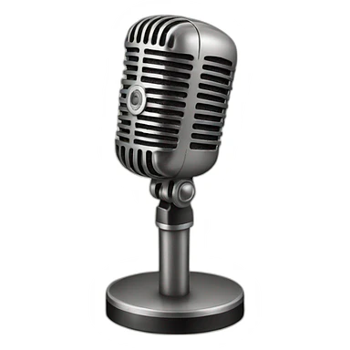 Vintage microphone sticker