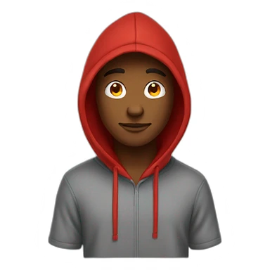Hoodie dude red Man sticker