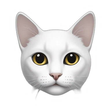 Black and white cat weird sticker