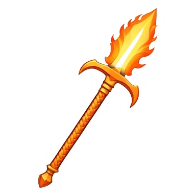 fire sword striking down sticker