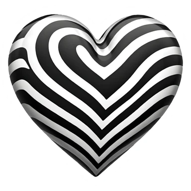 Zebra striped heart sticker