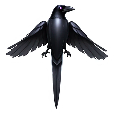 Raven riding a rocket sticker