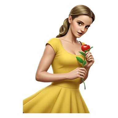 girl in yellow dress indoors sticker