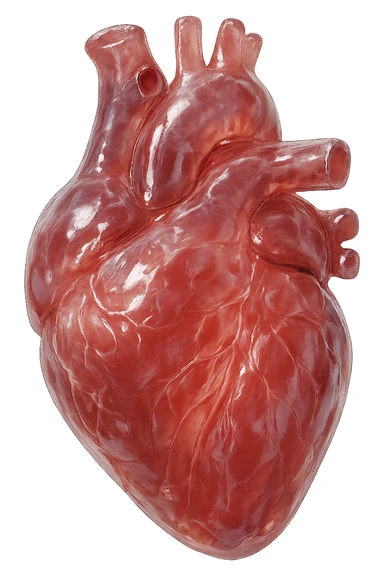 realistic digital art of a heart with a translucent jelly look, no background sticker