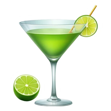 Green martini sticker