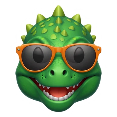dinosaur wearing sunglasses sticker