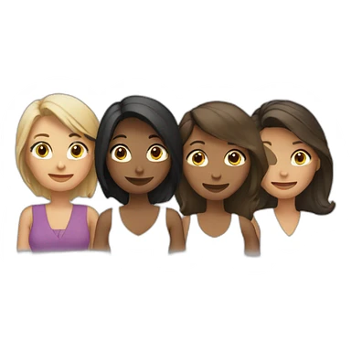 3 women near to eachother sticker